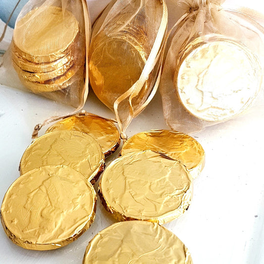 Bag of Six Foil Wrapped Chocolate Coins