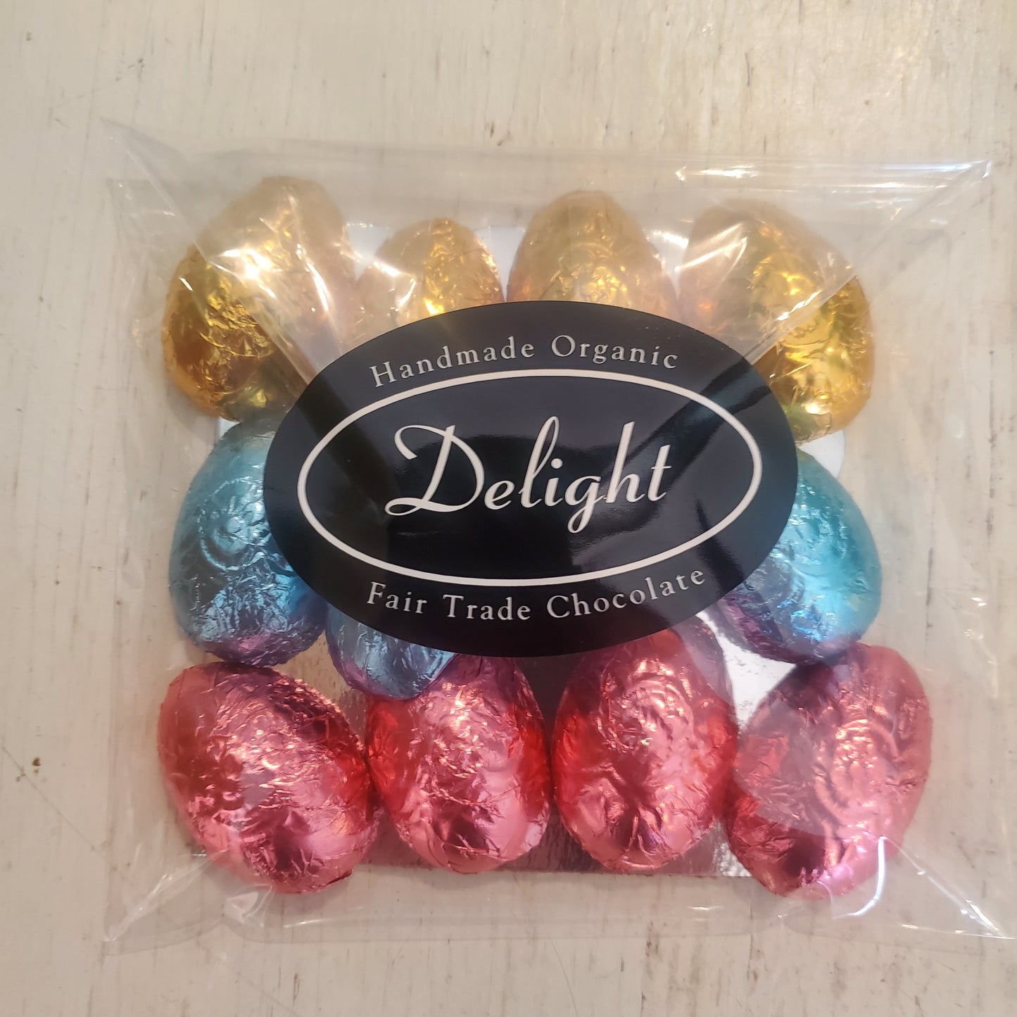 Hand Wrapped Foil Eggs. One Dozen.