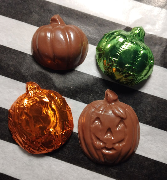 Foil Wrapped Pumpkins & Jack-o-'lanterns.