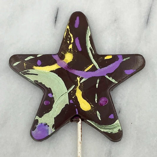 Hand Painted Vegan Star Lolly