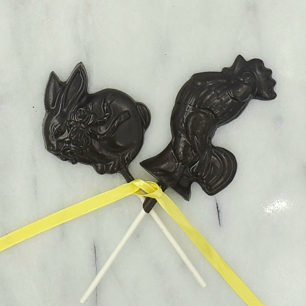 Vegan Bunny or Rooster Lollies